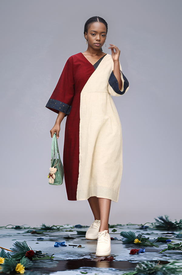 solid single breasted sleeveless waistcoat with two flap pockets at front and trousers set in cotton flex - Multicolor